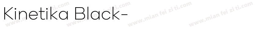 Kinetika Black字体转换